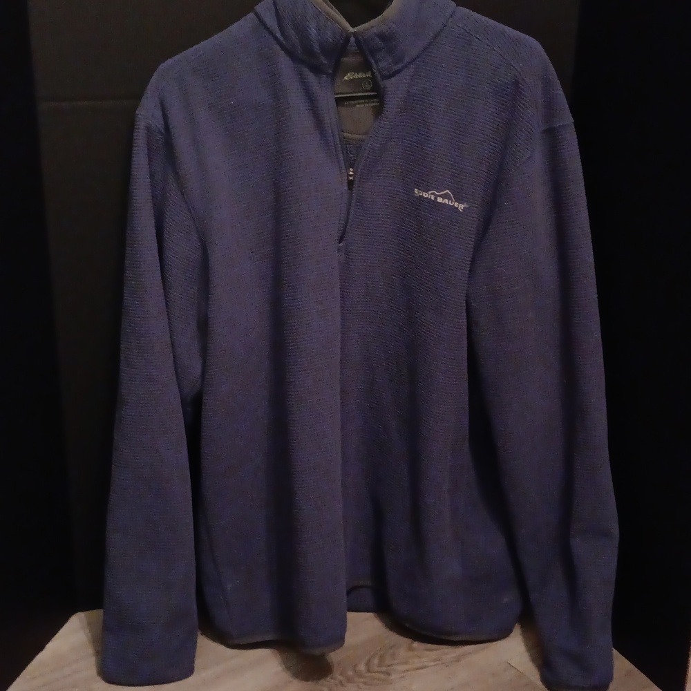 Eddie Bauer slate blue 1 /4 zip fleece
